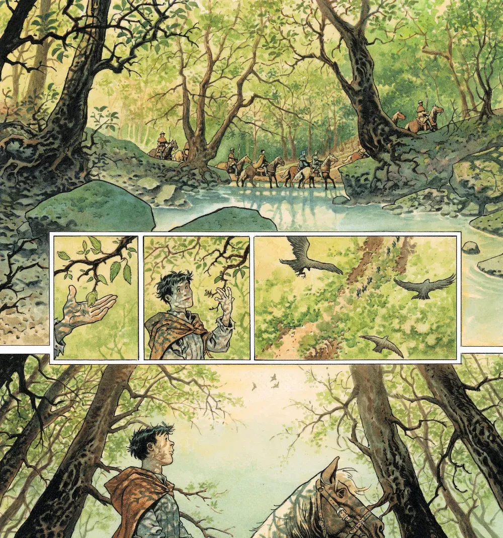 Planche de la bande-dessin&eacute;e "Cauchon... l'homme qui tua Jeanne d'Arc"