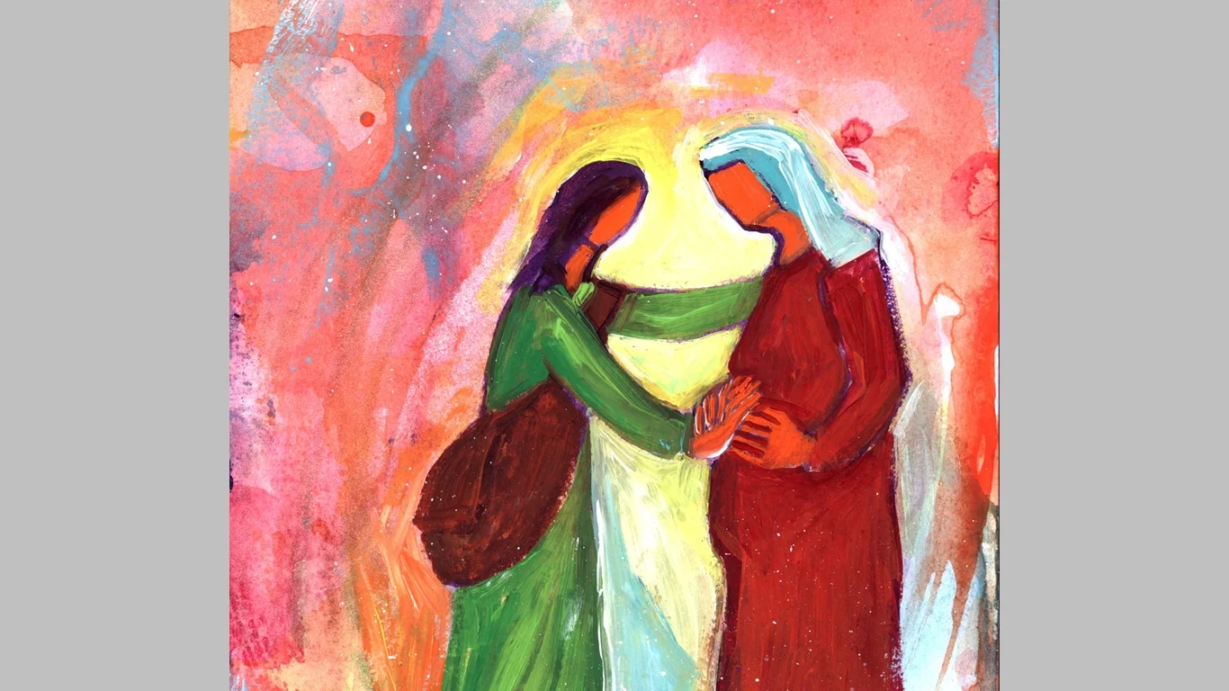 Visitation de Marie à Elisabeth /photo:evangile-et-peinture.org