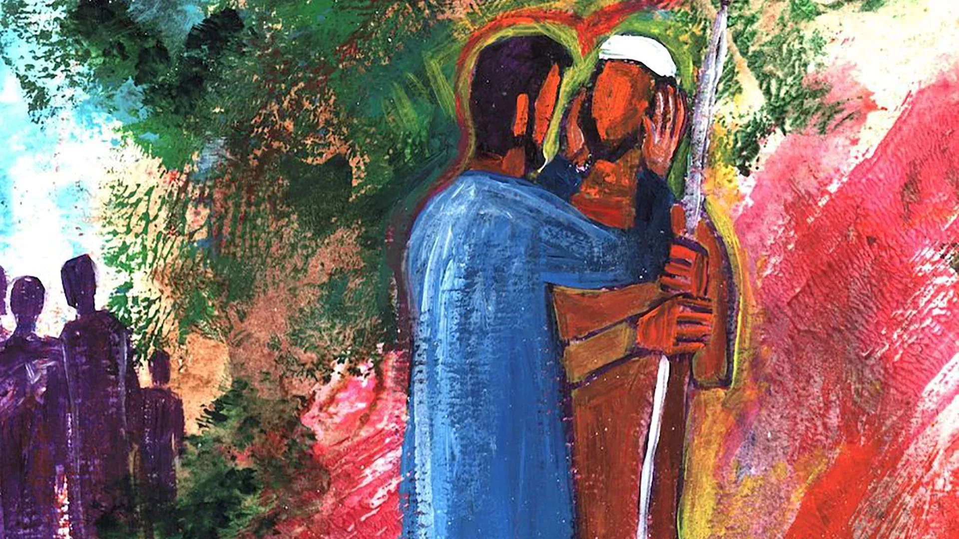 “Jésus l’emmena à l’écart, loin de la foule, lui mit les doigts dans les oreilles,
et, avec sa salive, lui toucha la langue“.