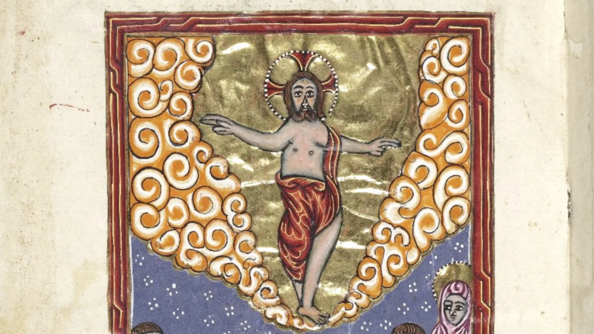 L'Ascension du Christ, miniature d'un manuscrit arménien, 1609