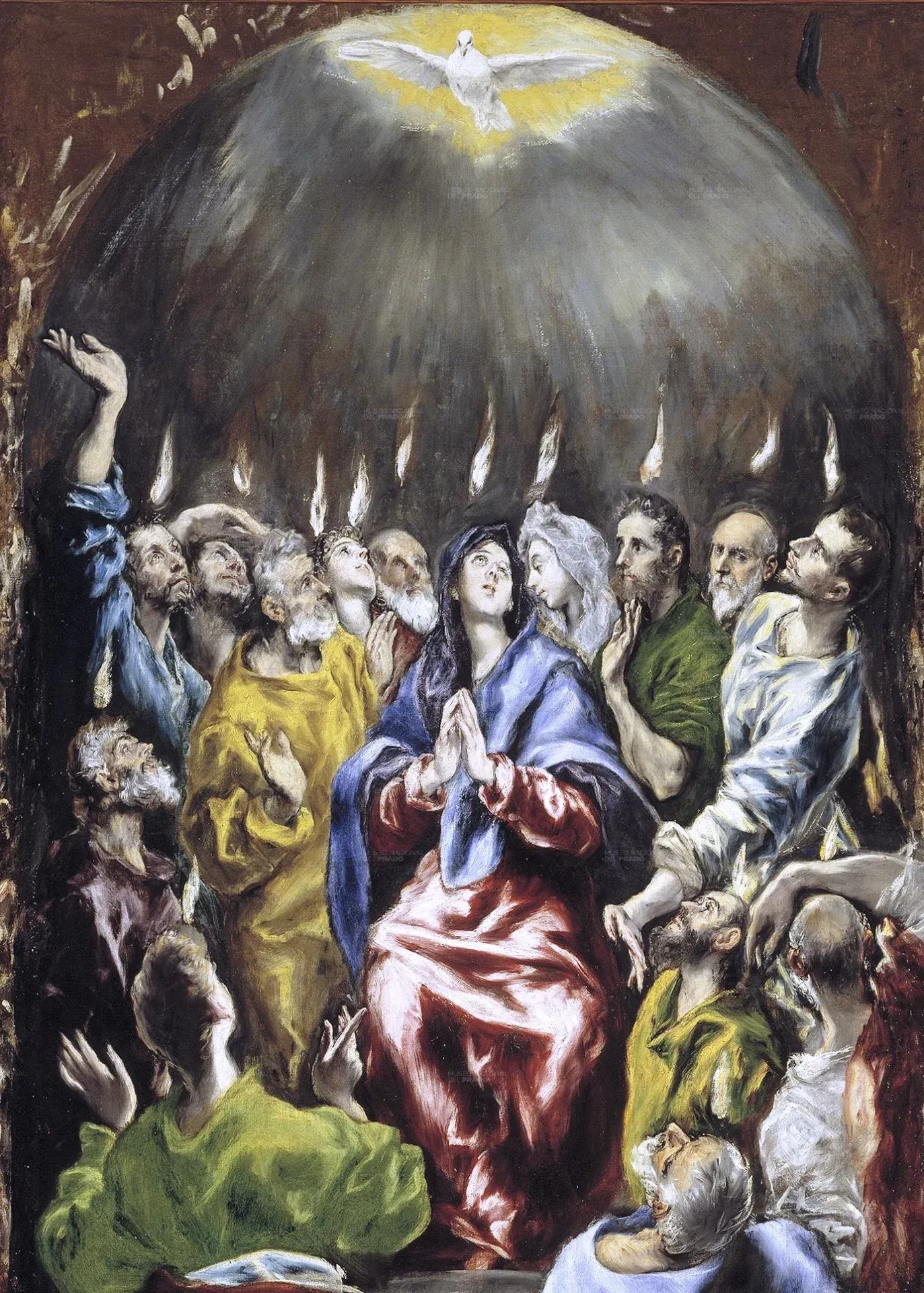 Des langues de feu sur les hommes - La Pentecôte de Doménikos Theotokópoulos dit “Le Greco” (huile sur toile, 1600), Musée du Prado, Madrid