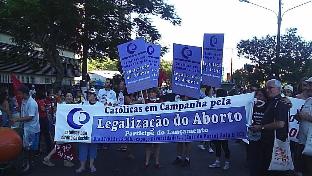 Catholiques en campagne pour la légalisation de l'avortement au Brésil (photo Jean-Claude Gerez) 