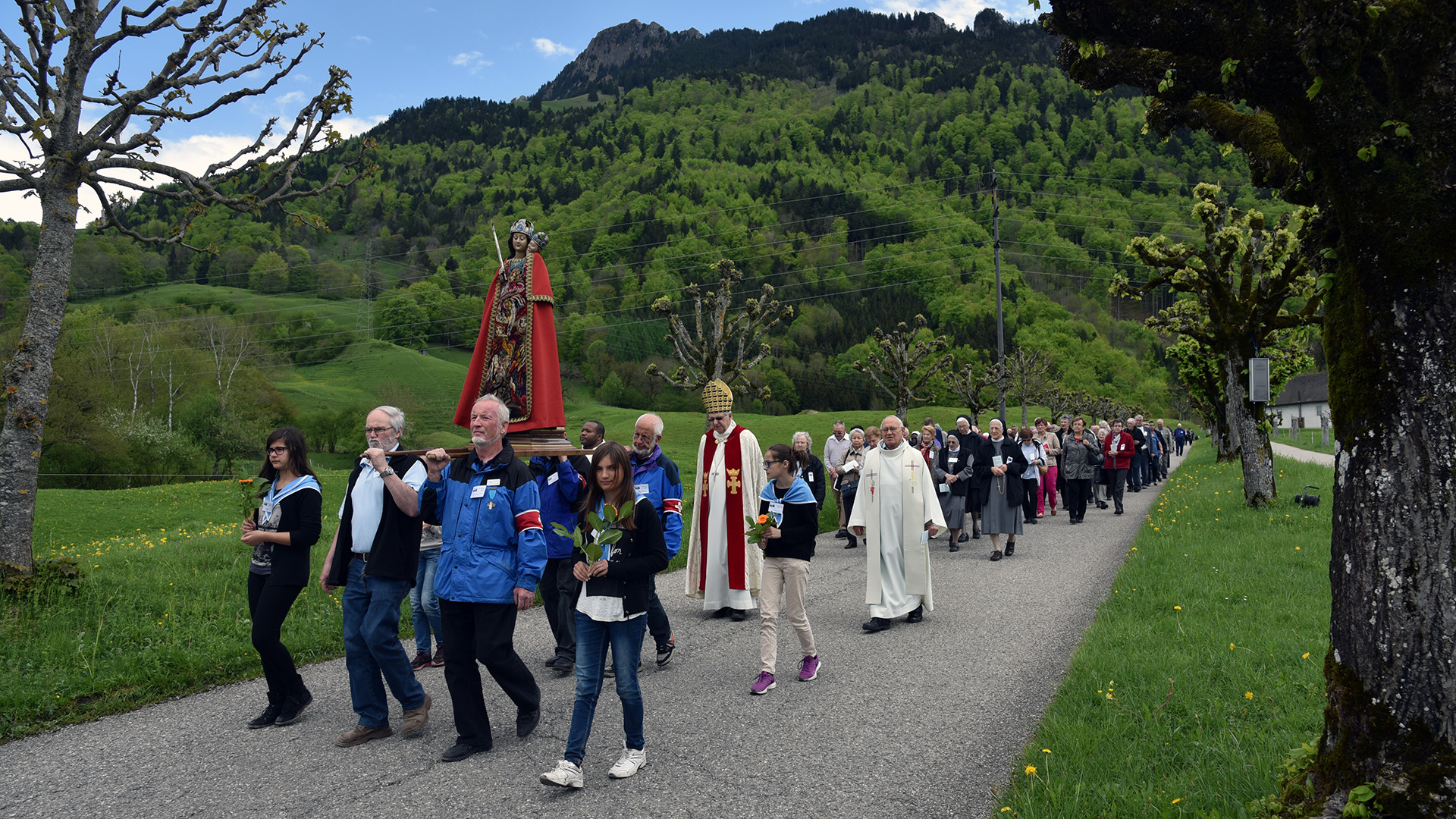 La procession du Pèlerinage des malades (Photo: Pierre Pistoletti)