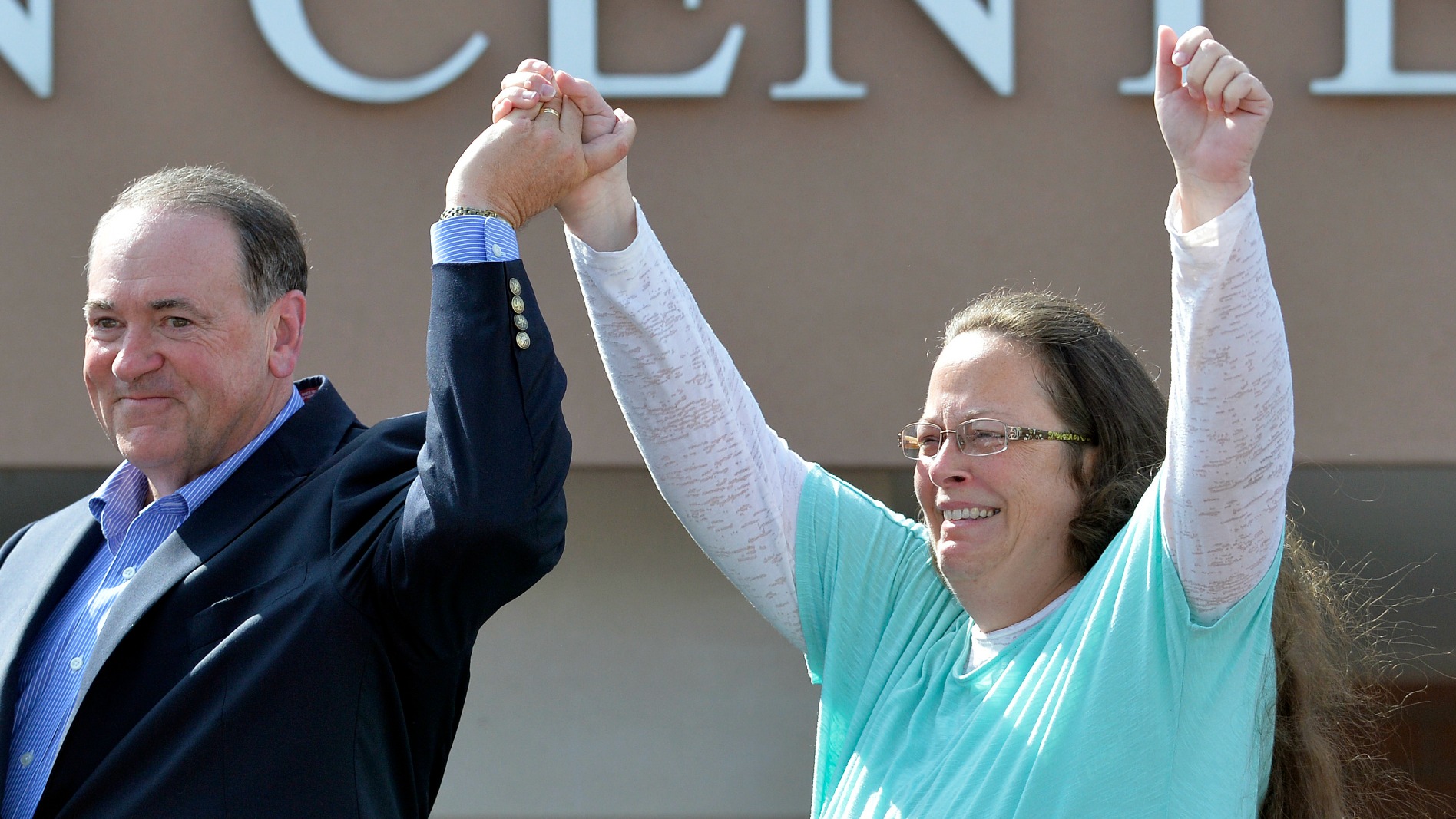 La greffière Kim Davis a rencontré le pape François (Photo:Keystone)