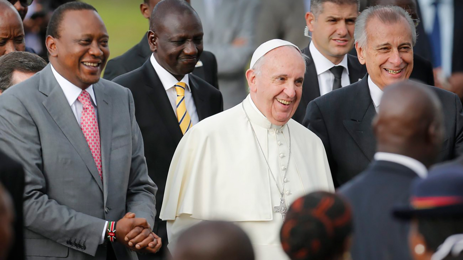 Le pape François à son arrivée au Kenya (Photo:Keystone)