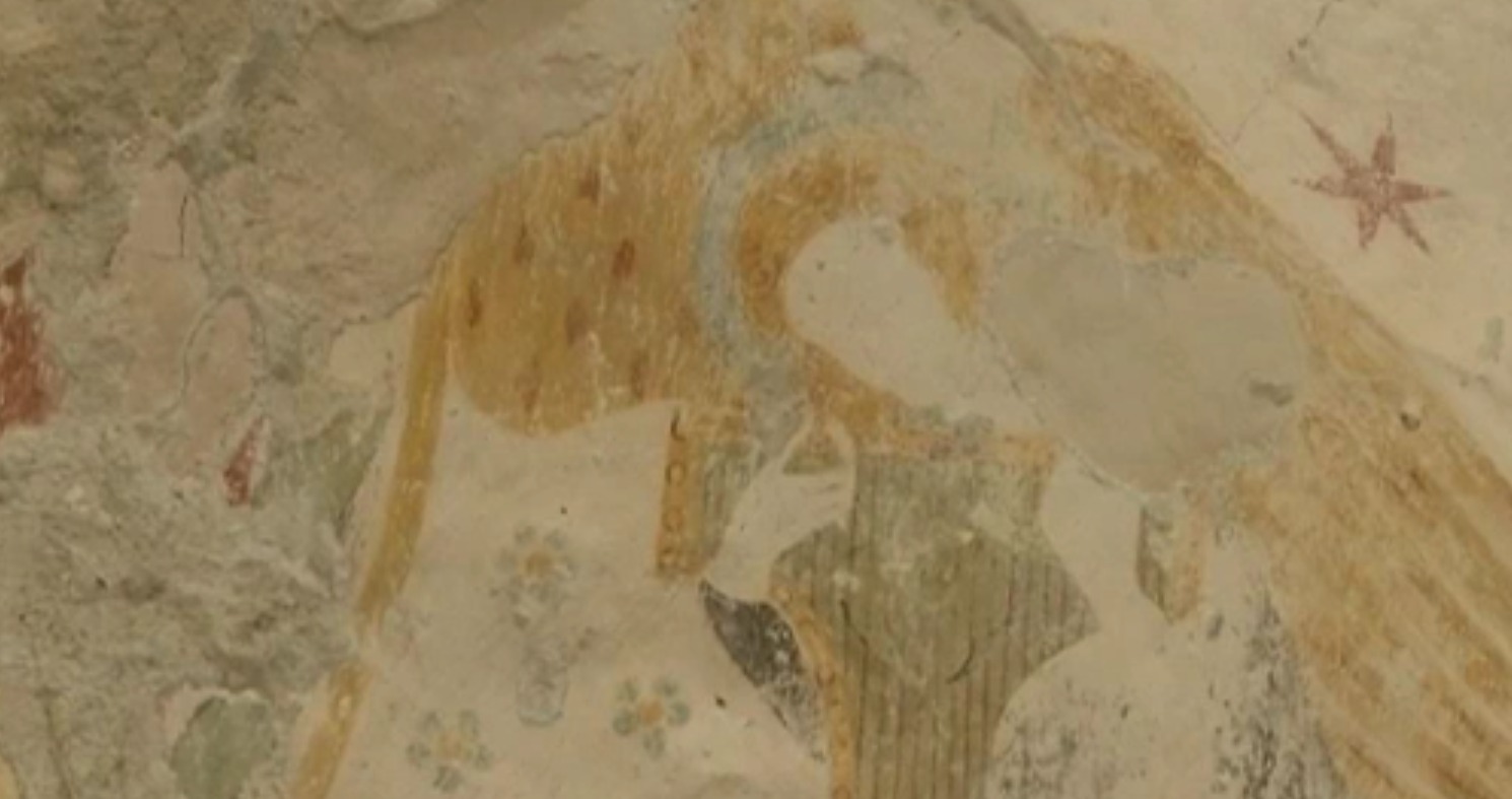 Les peintures de l'église de Daillens (en 2011) (Capture d'écran, RTS)