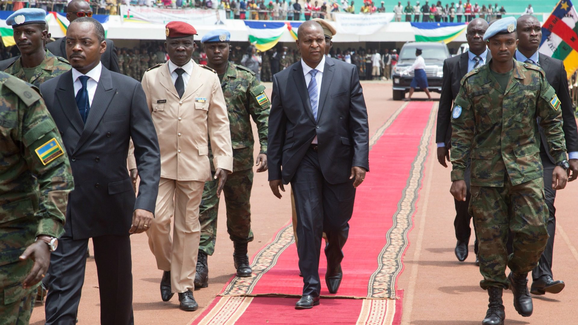 Faustin-Archange Touadéra, lors de la cérémonie d'investiture à la présidence de la République centrafricaine, en 2016 |  UN Nektarios Markogiannis