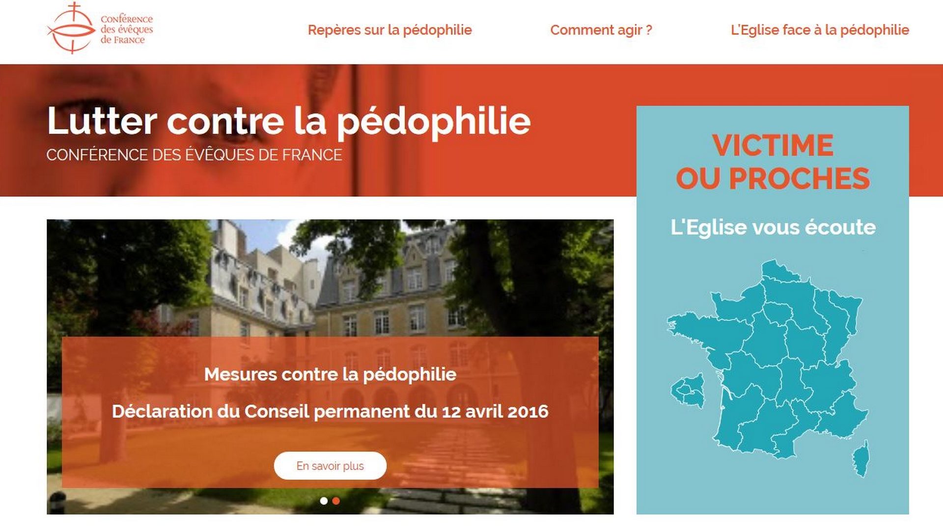 Le site contre la pédophilie de l'Eglise de France 