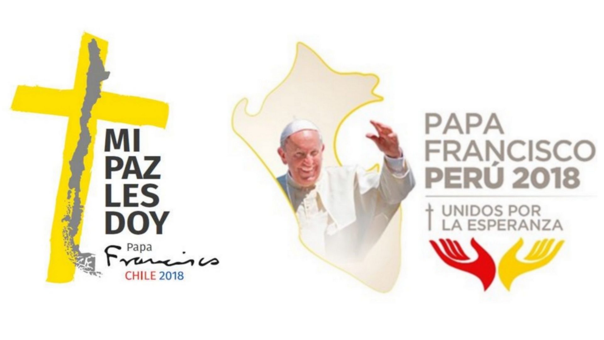 Logos du voyage du pape au Chili et au Pérou du 15 au 21 janvier 2018