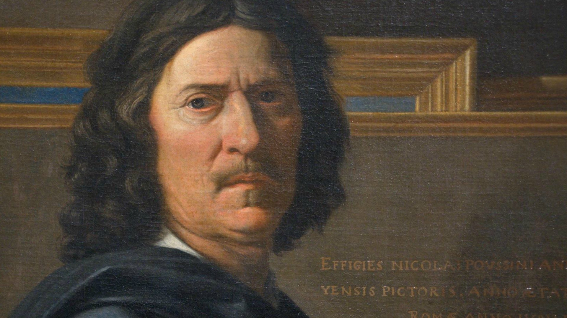 Le peintre Nicolas Poussin a été l'un des artistes les plus en vue de Rome (détail autoportrait, 1650)