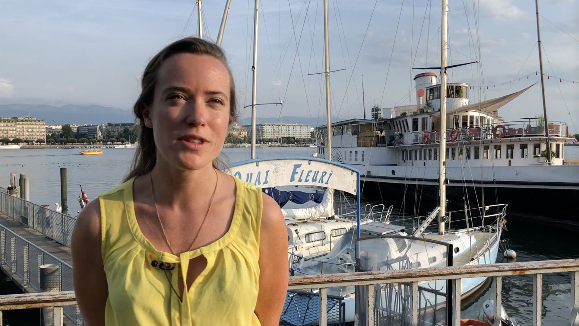 Anne Lorraine témoigne de la "grande joie" de la rencontre | © Priscilia Chacon, Léman Bleu