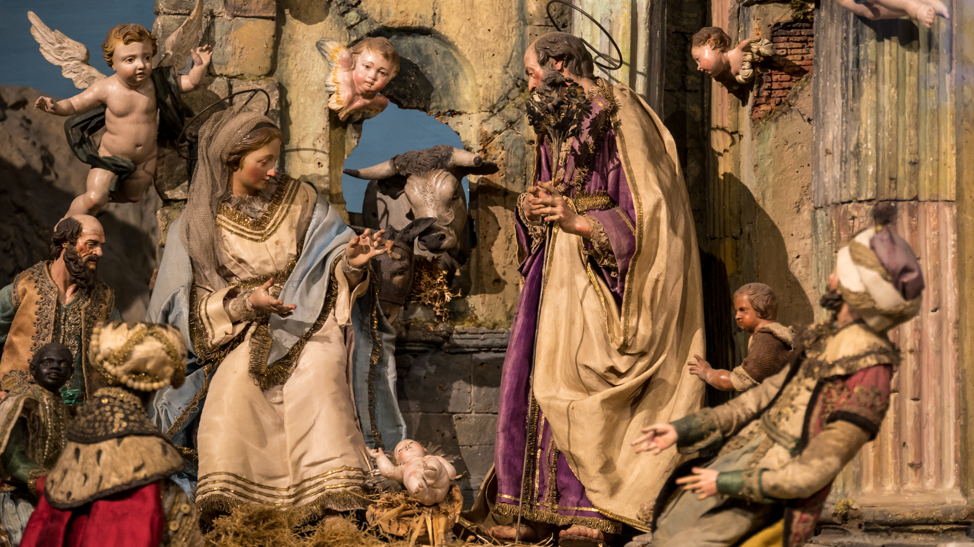 La crèche napolitaine de la basilique Notre-Dame de Fribourg est unique en Suisse | © Maurice Page