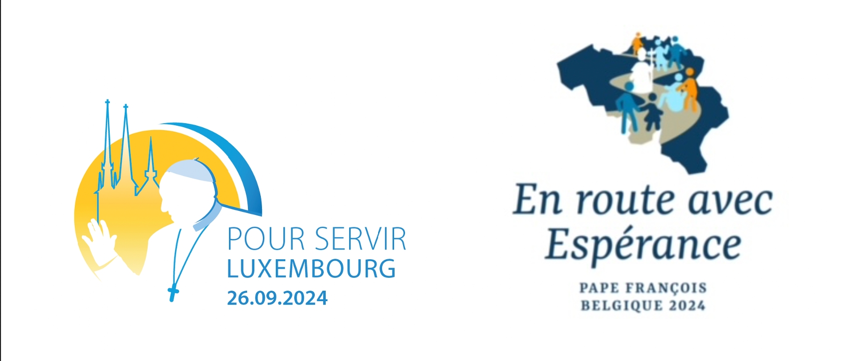 Les logos du voyage du pape en Belgique et au Luxembourg