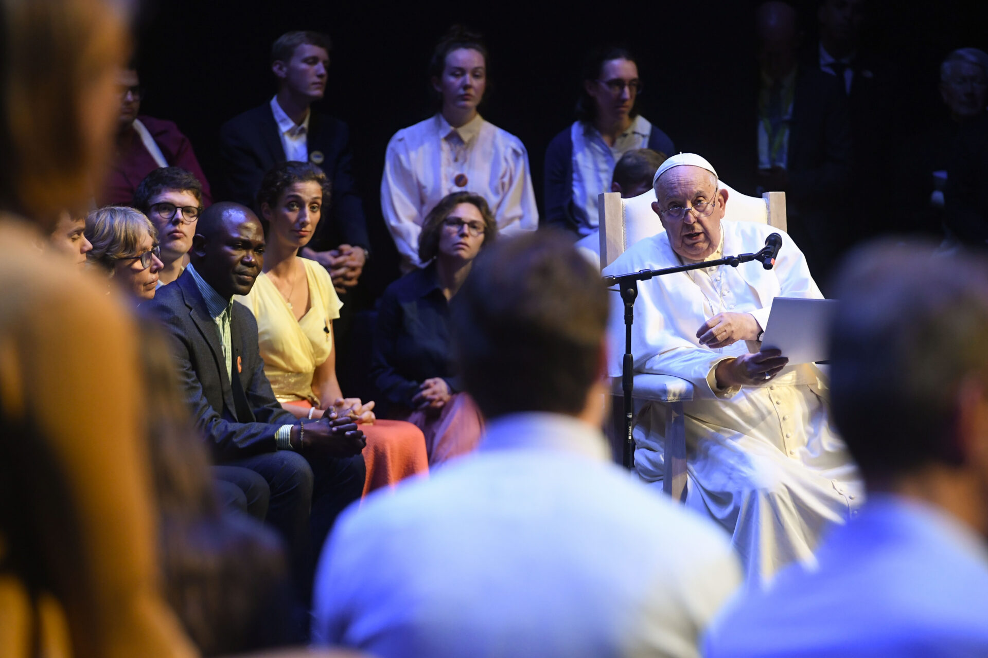 A Louvain, le pape a répondu aux interpellations des étudiants  |  © Vatican Media