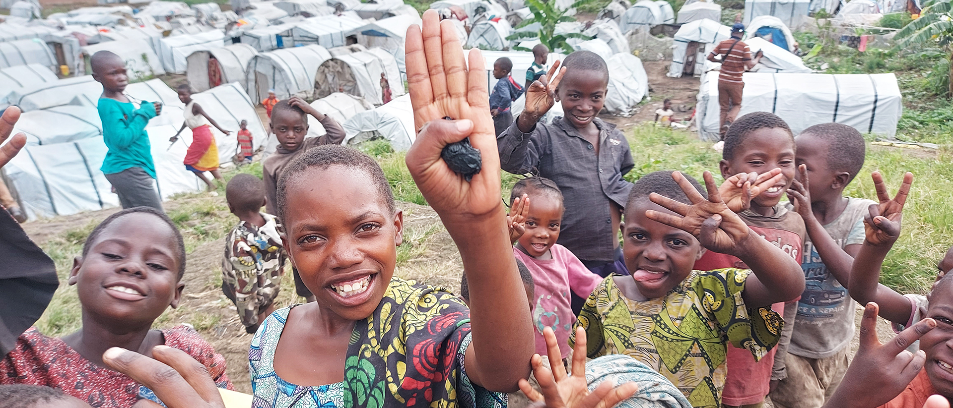 Des enfants déplacés du camp de Kanyaruchinya, près de Goma, au Congo RDC | © Missio