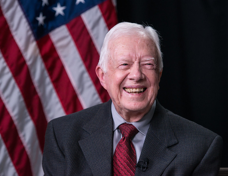 L’ancien président Jimmy Carter lors d’une conférence sur les droits civiques organisée par la bibliothèque présidentielle LBJ, 8 avril 2014, Austin, Texas | CC BY 2.0/DP/Flickr/LBJ Library: photo Lauren Gerson