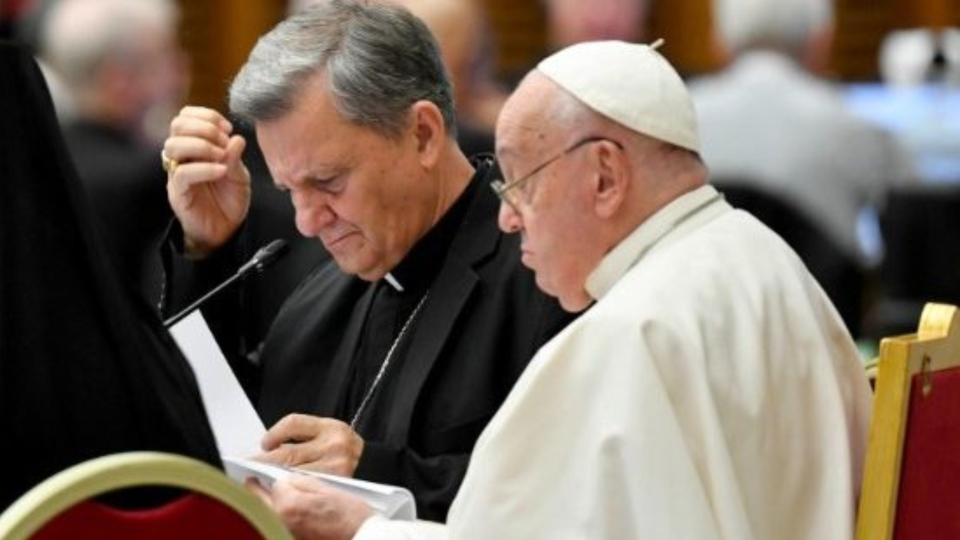 Le pape François le samedi 26 octobre dans la salle Paul VI  | © Vatican Media