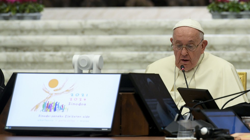 Le pape François au Synode sur la synodalité | © Vatican Media