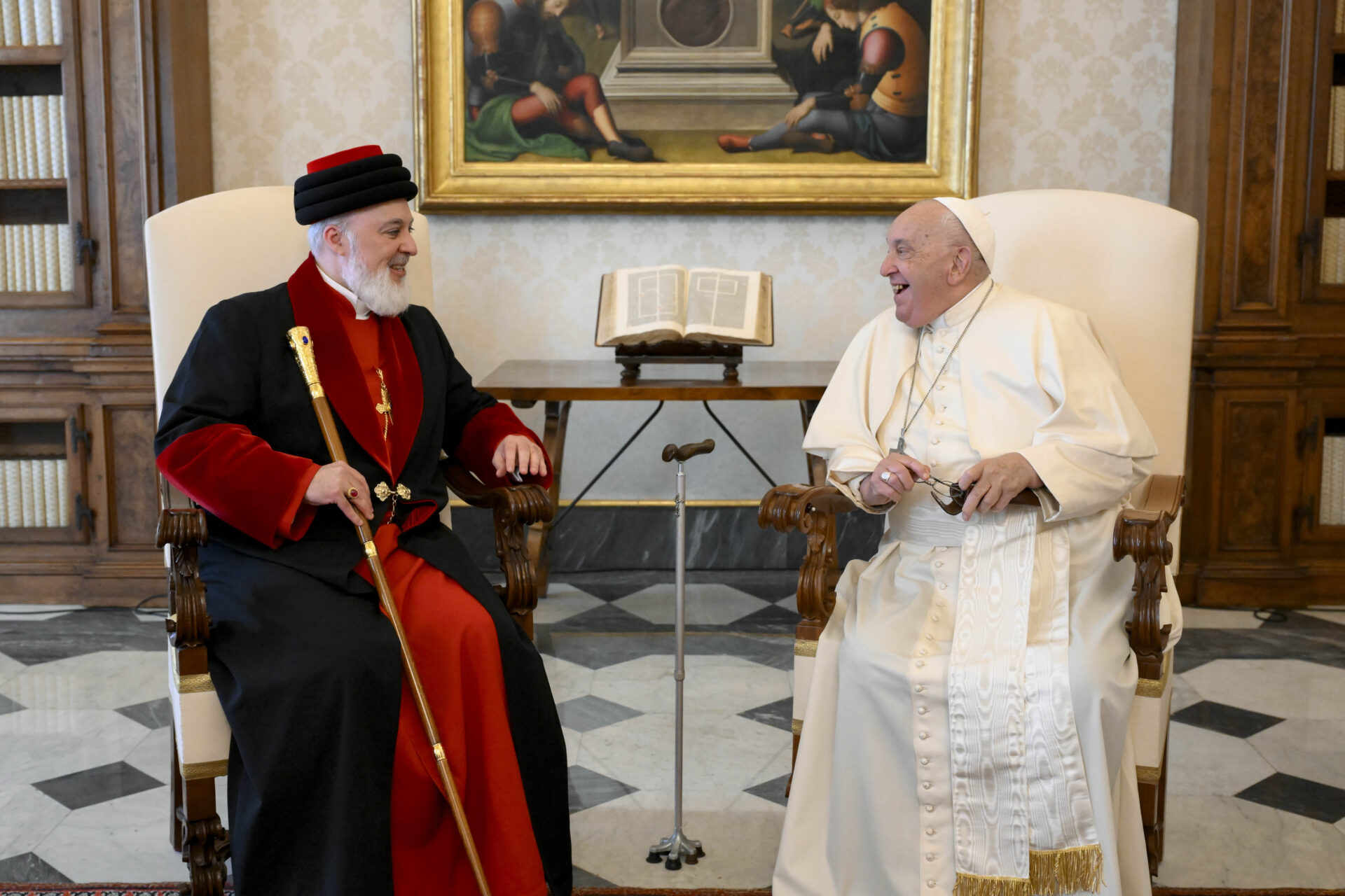 Rencontre à Rome entre le patriarche Mar Awa II et le pape François, 9 novembre 2024 | © Vatican media