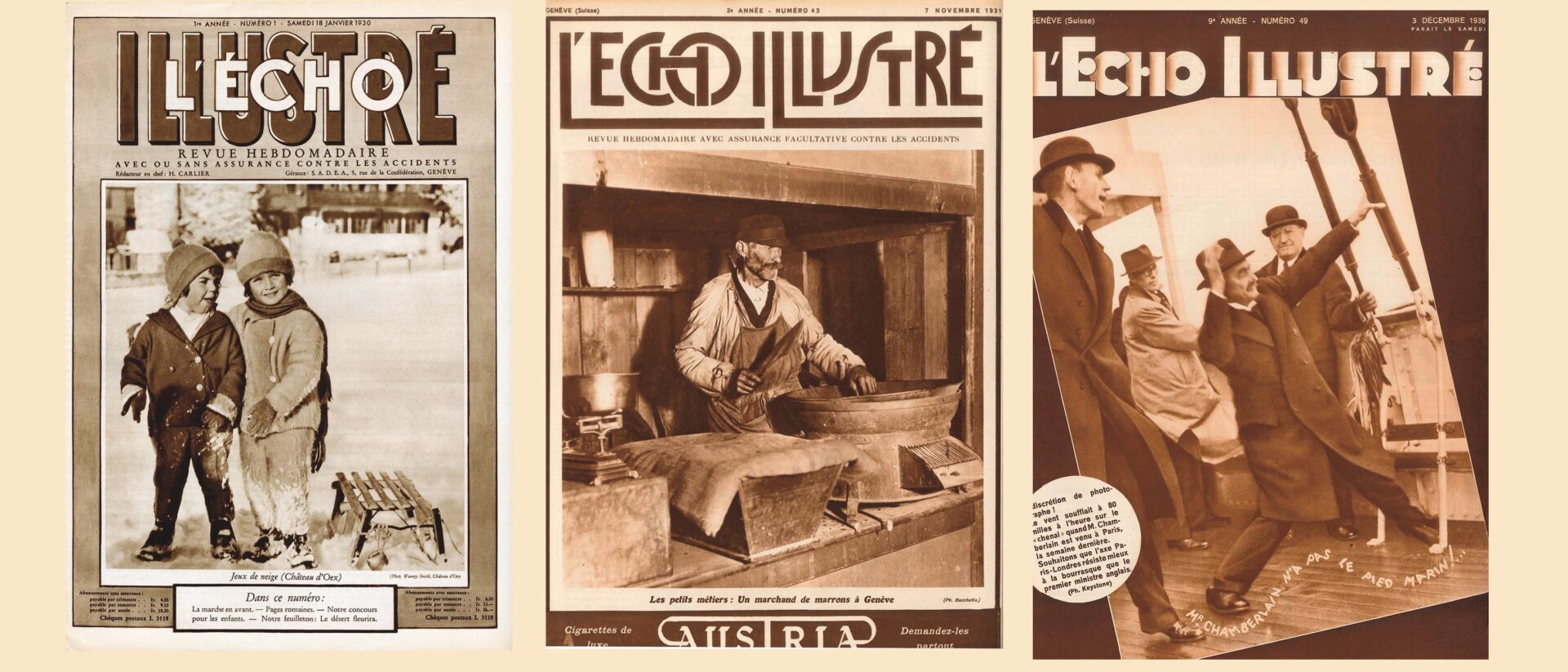 Dans les années 1930 'l'Echo illustré' soigne ses 'unes' | DR