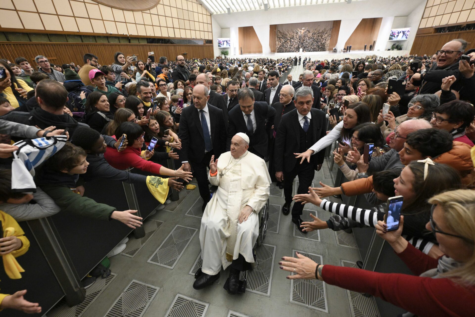 Ambiance de stade de foot pour la première audience jubilaire du 11 janvier 2025 | © Vatican media