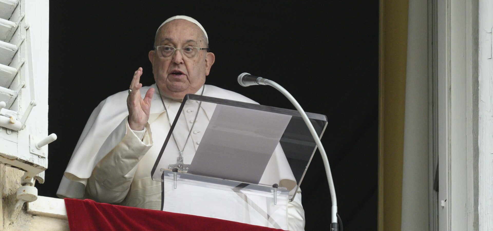 Le pape François lors de l'Angélus du 19 janvier 2025 | © Vatican Media