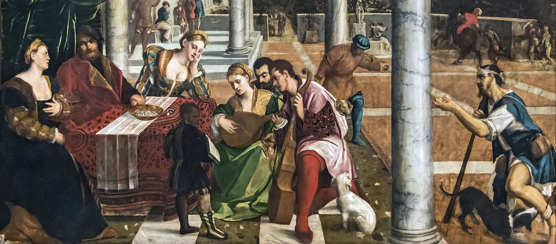 "Le mauvais riche et le pauvre Lazare", huile sur toile par Bonifazio Veronese vers 1540 | © Wikimedia/DP