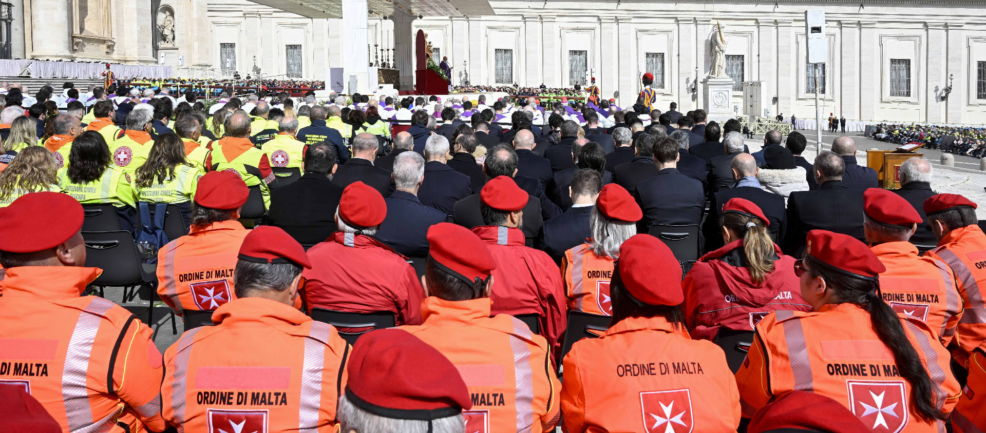 Le pape a exprimé aussi sa reconnaissance pour le service assumé par les volontaires | © Vatican Media